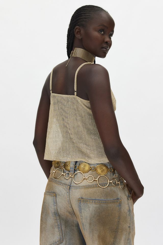 Silence + Noise Polly Plisse Split Front Flyaway Tank Top #2