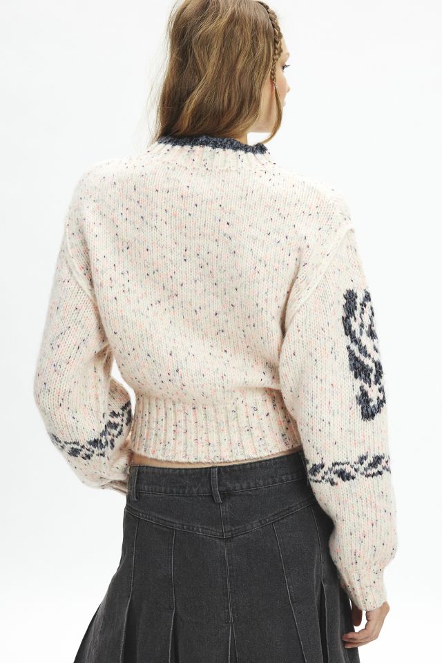 BDG Noelle Patterned Knit Mockneck Pullover Sweater #3
