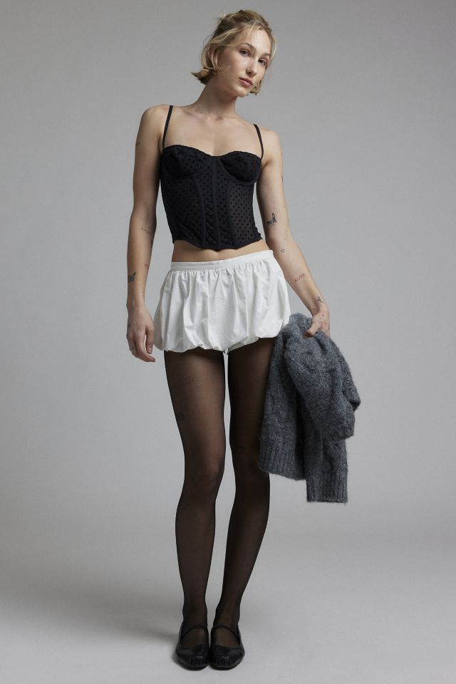 Out From Under Flocked Dots Corset Top #2