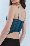 Out From Under Flocked Dots Corset Top