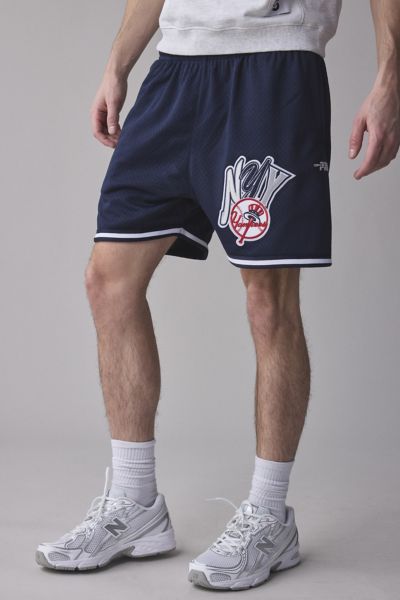 Pro Standard Mlb New York Yankees Mesh Basketball Short In Navy, Men's At Urban Outfitters In Navy
