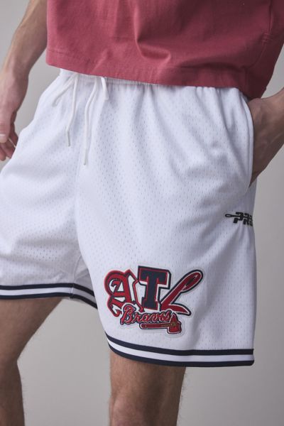 Pro Standard Mlb Atlanta Braves Mesh Basketball Short In White, Men's At Urban Outfitters In White