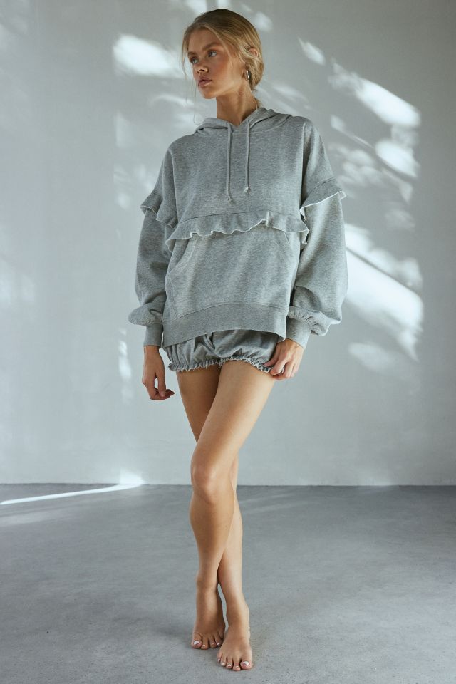 Out From Under Fade Away Ruffled Hoodie Sweatshirt #1