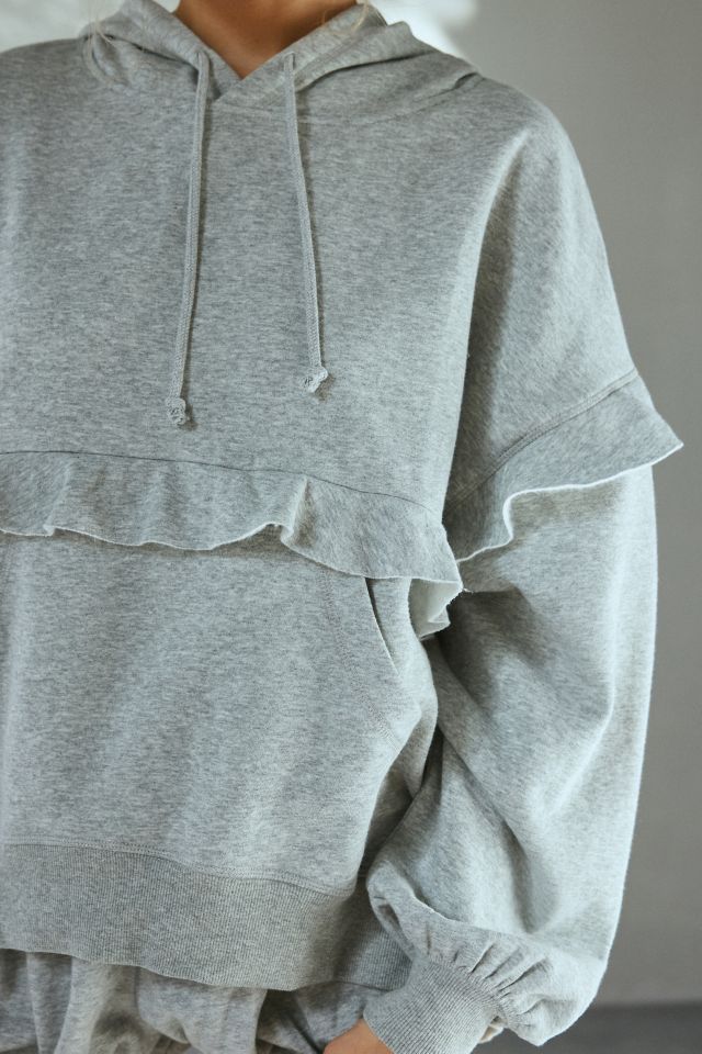Out From Under Fade Away Ruffled Hoodie Sweatshirt #2