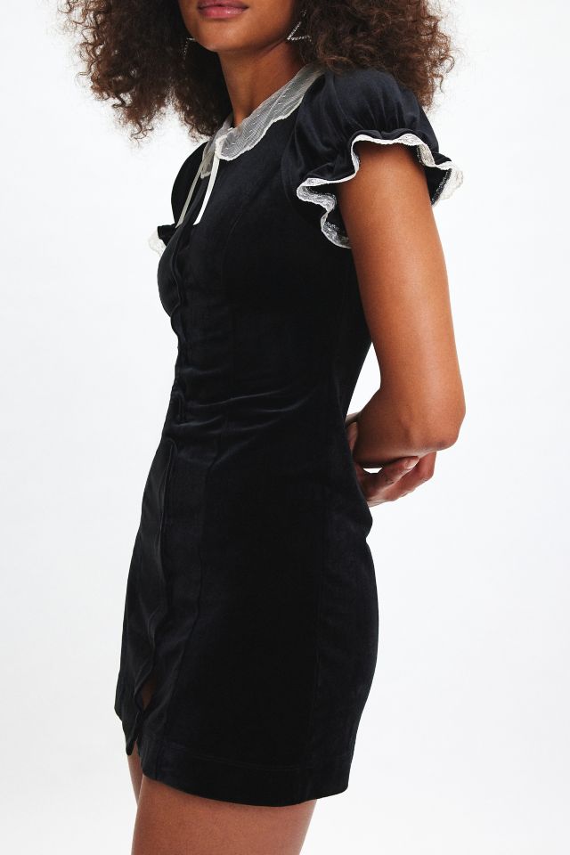 Kimchi Blue Gabrielle Collared Velvet Mini Dress #3