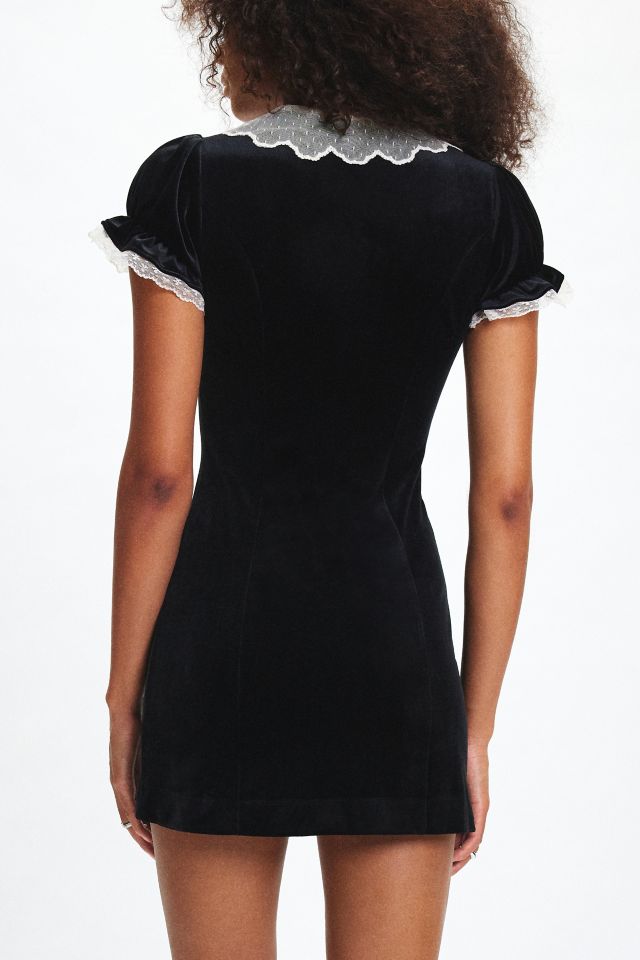 Kimchi Blue Gabrielle Collared Velvet Mini Dress #4