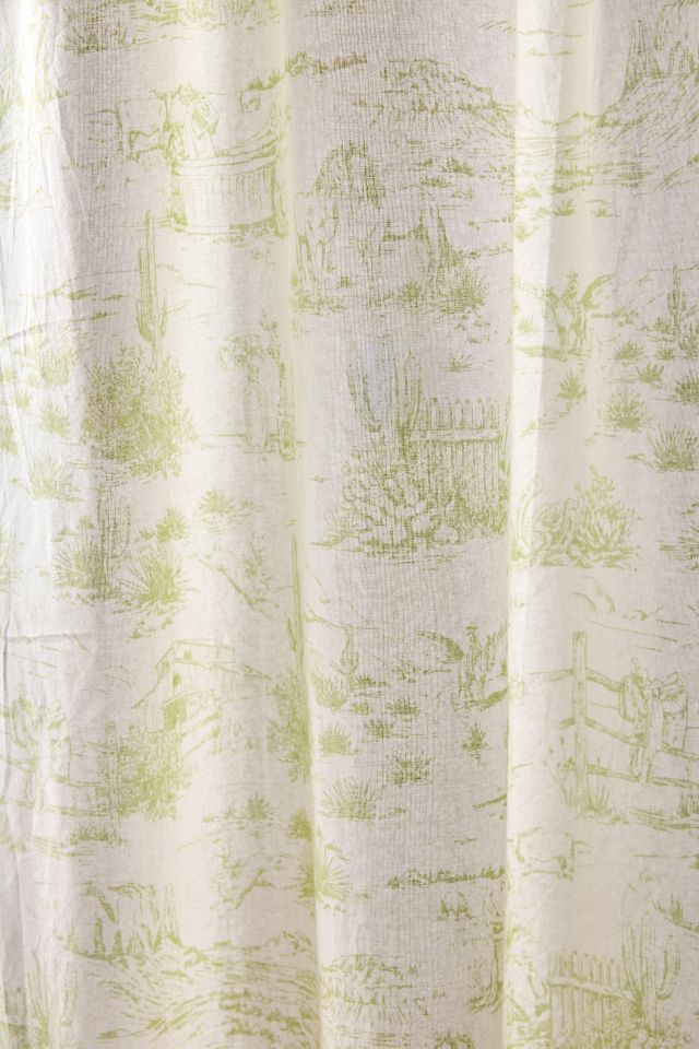 Western Toile Shower Curtain #1