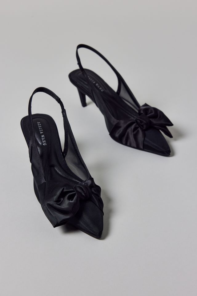 Azalea Wang Chloris Satin Bow Kitten Heel #1