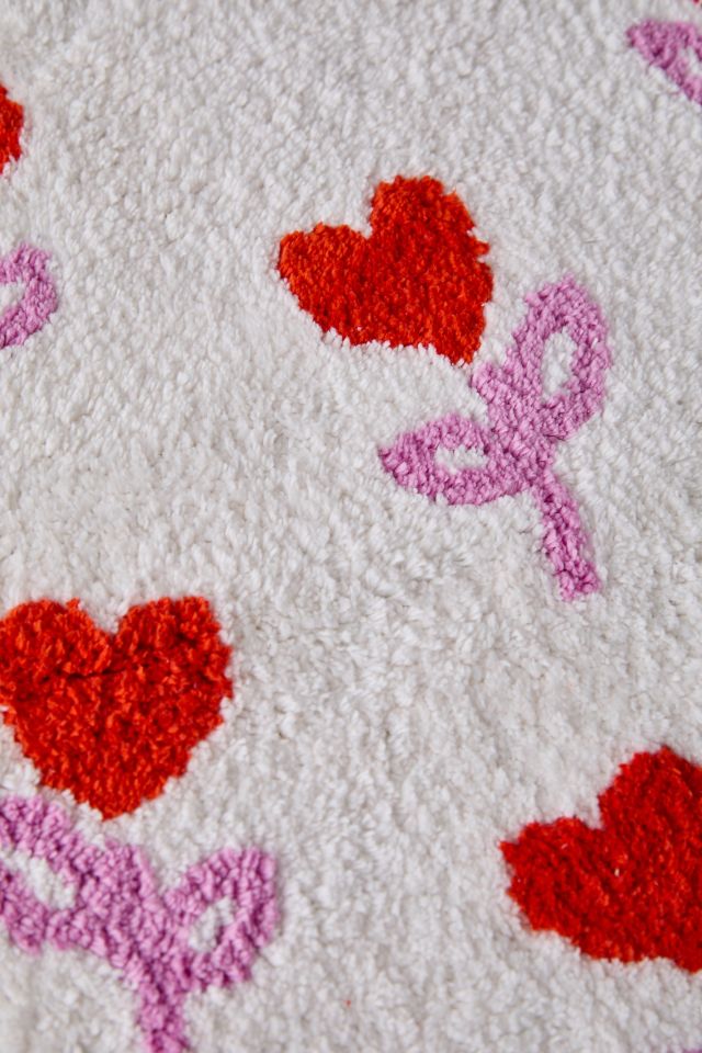 Heart Flower Tufted Cotton Bath Mat #2