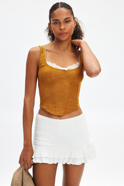 Veste En Daim Véritable Urban Outfitters - Style Western épissé Marron Clair - Taille XS, Neuve Avec étiquettes