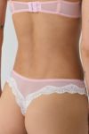 Out From Under Angel Mesh Lace Trim Thong