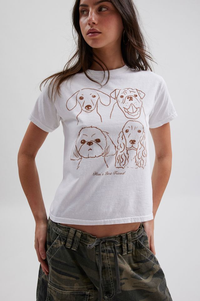 T-shirt graphique moulant Meilleur ami de l'homme chien #1