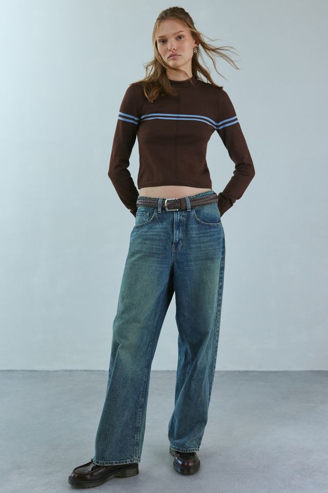 BDG Evelyn Striped Mockneck Sweater #1