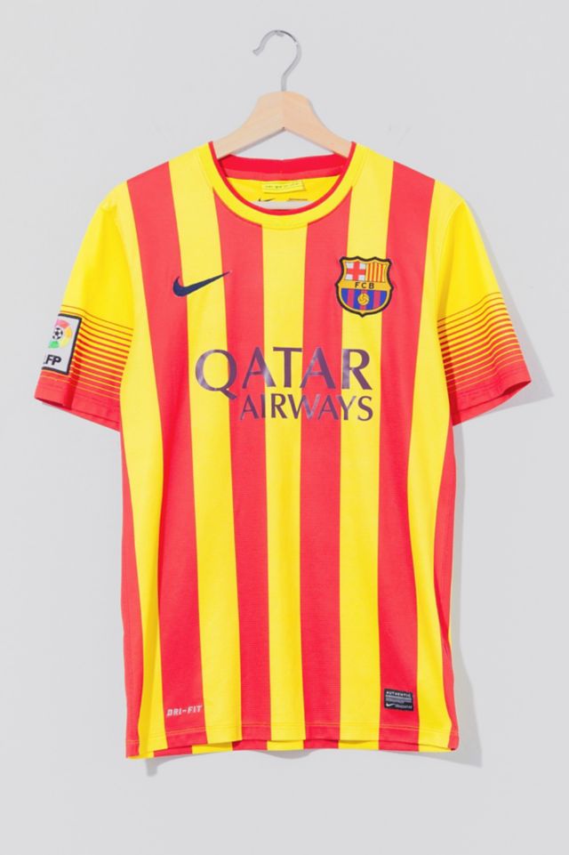 送料無料 店舗 Vintage Qatar Jersey Soccer Dri-Fit Messi Barcelona Nike Y2K ウェア