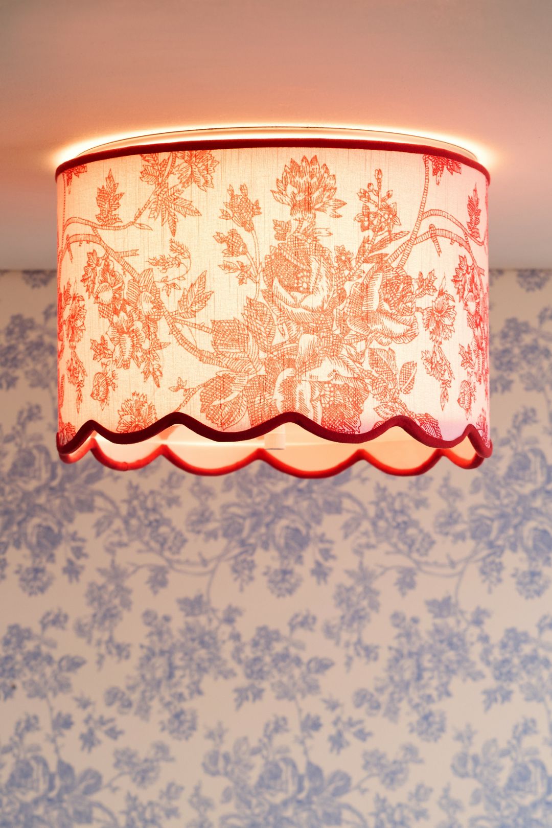 Scallop Flush Mount Conversion Kit - Pink Toile, Regular, ONE SIZE