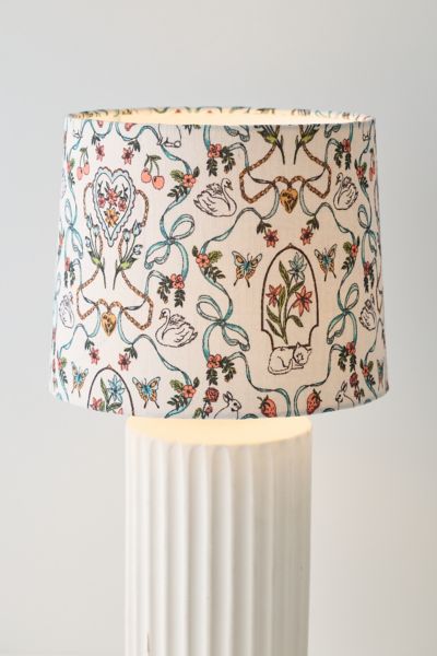 Urban Outfitters Aneria Tile Print Drum Lamp Shade In Neutral At