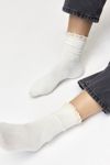 Lace-Trim Waffle Knit Sock