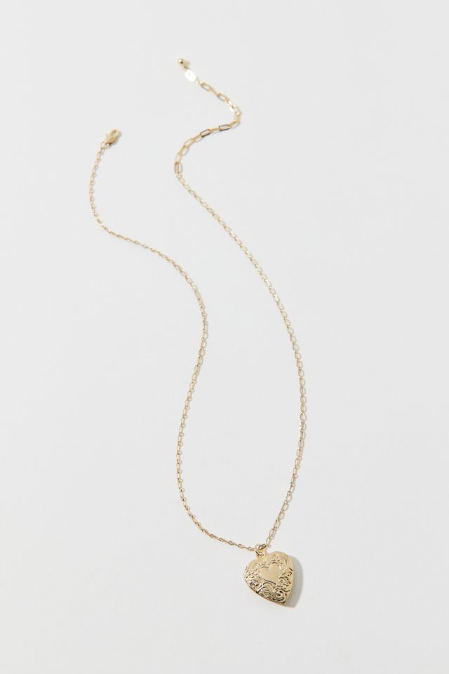 14k Gold Plated Retro Charm Necklace #1