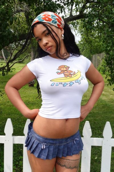 Strawberry Western Banana Surf Baby Tee | Urban Outfitters