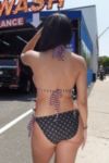 Out From Under Cameron Printed Cinched Boyshort Bikini Bottom