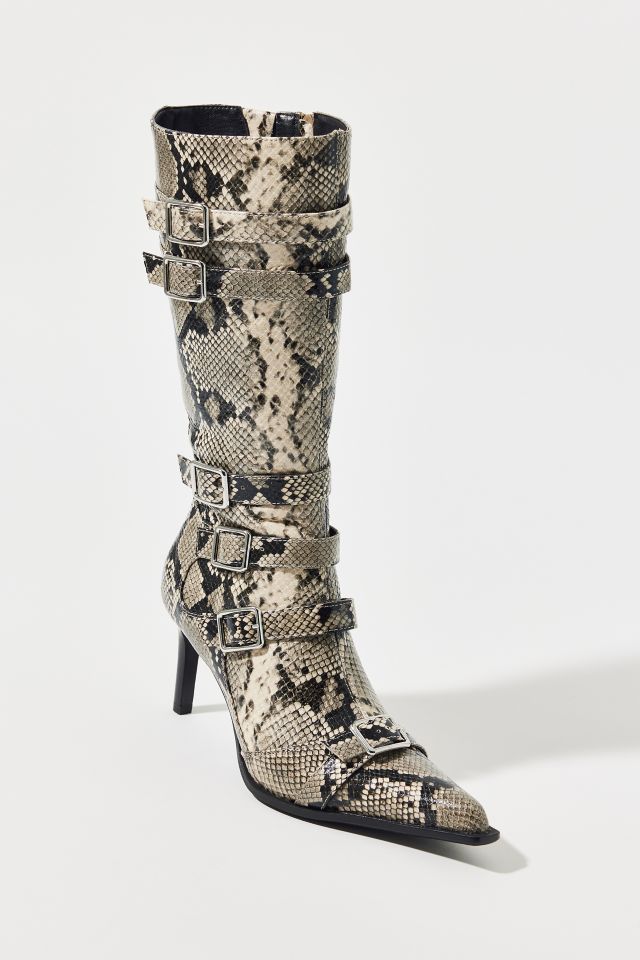 UO Billie Buckle Snakeskin Boot Urban Outfitters Canada