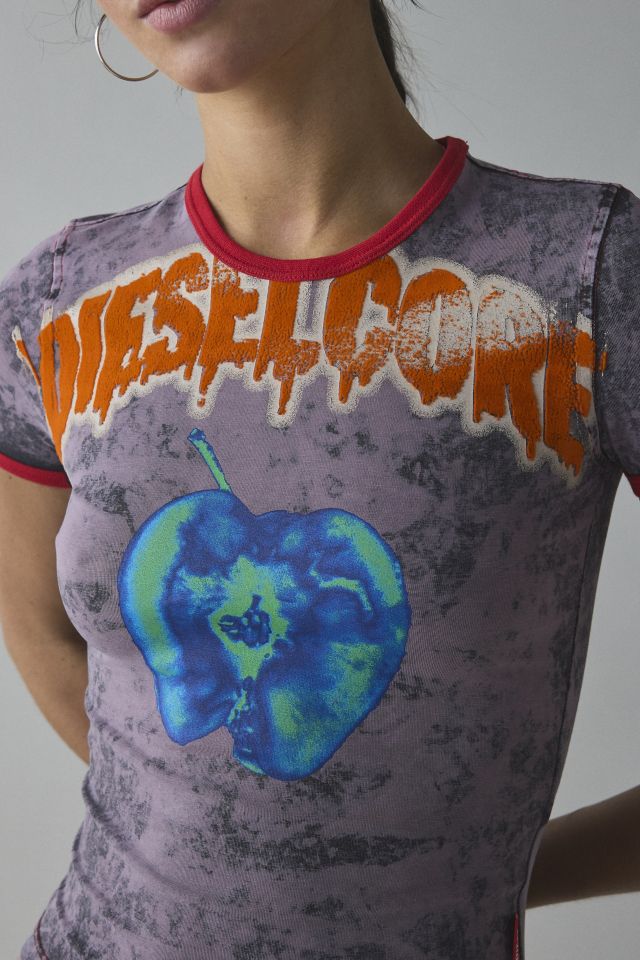 Diesel T-Uncuties Graphic Ringer Baby Tee #1