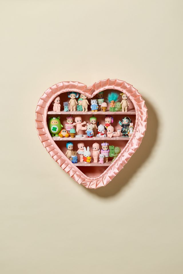 Satin Ruffle Heart Shape Wall Shelf #2