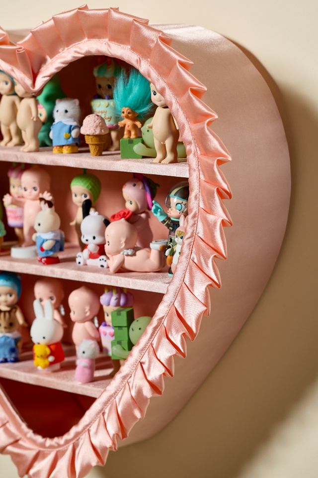 Satin Ruffle Heart Shape Wall Shelf #3