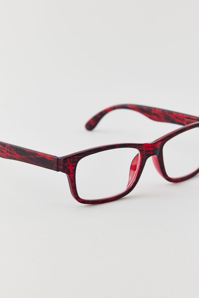 Patterned Rectangle Blue Light Glasses | Urban Outfitters
