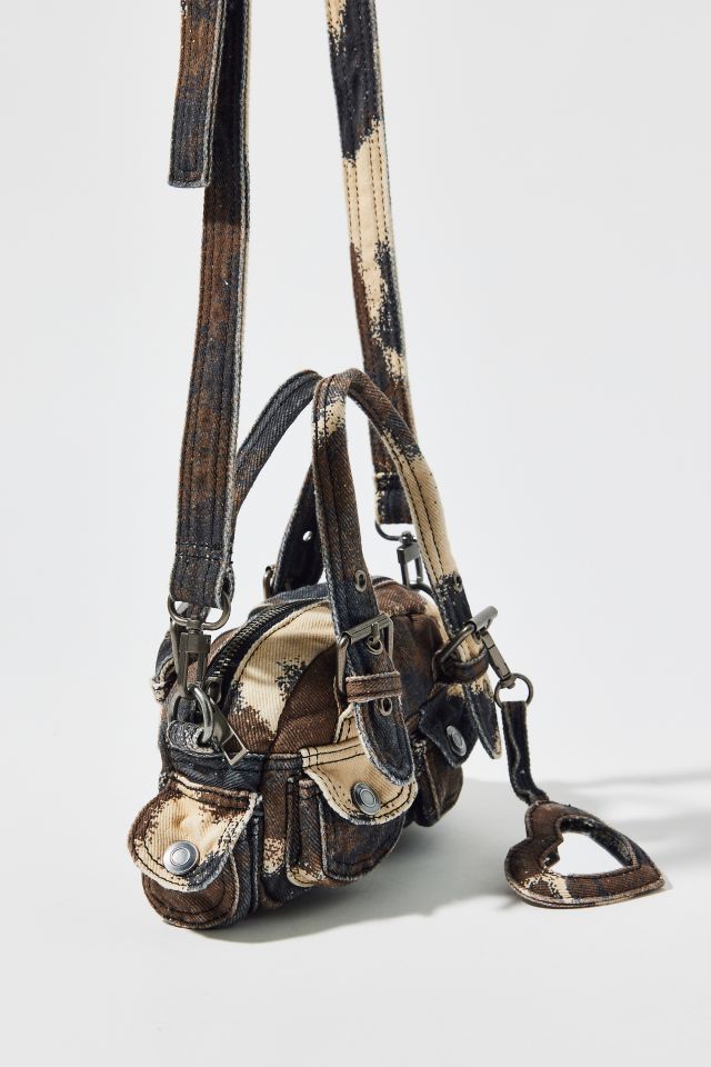 BDG Printed Mini Denim Duffle Crossbody Bag Urban Outfitters