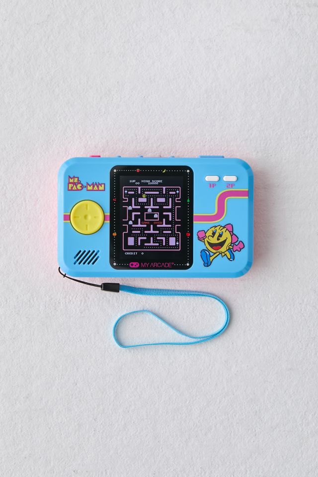 Ms. Pac-Man Blue Handheld Retro Gaming Console