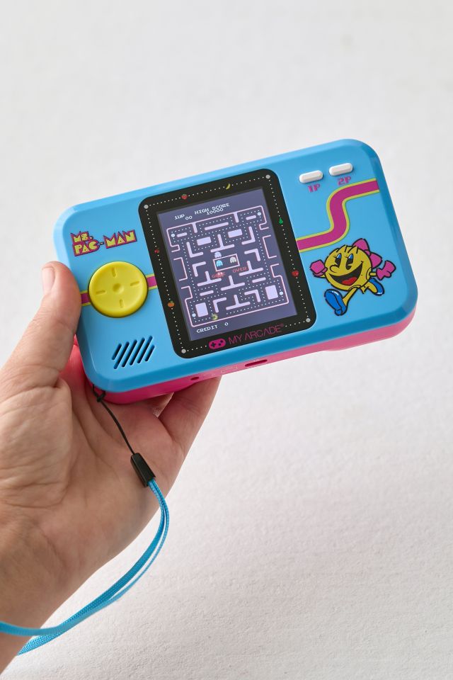 Ms. Pac-Man Blue Handheld Retro Gaming Console