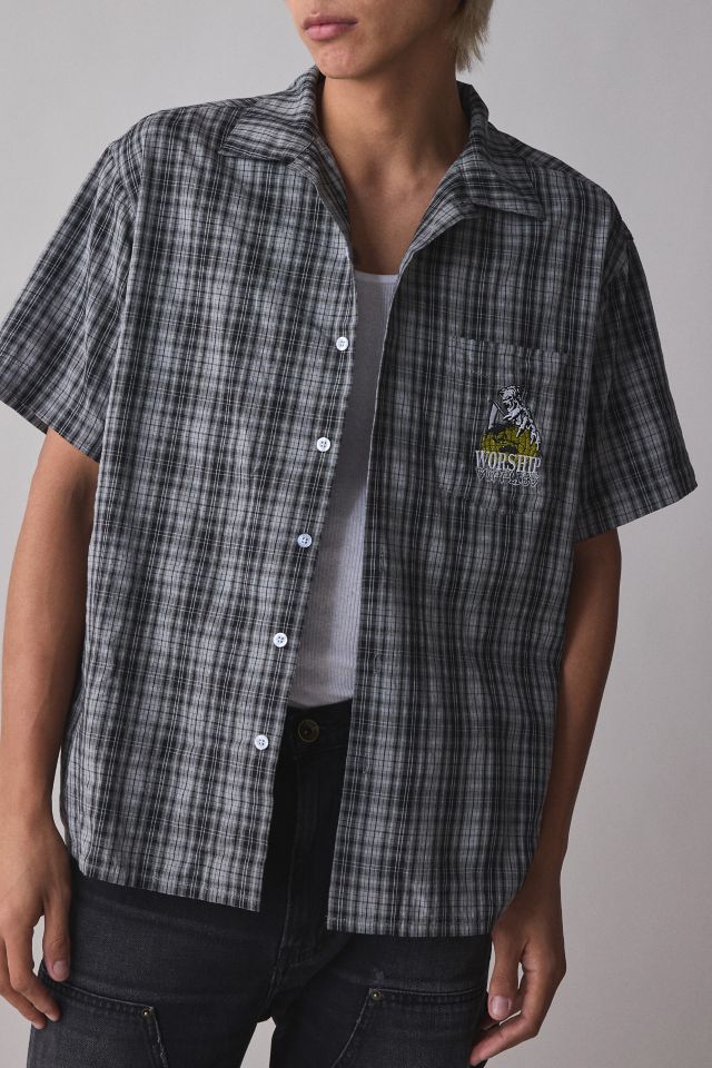 WORSHIP SUPPLIES Get A Grip Short Sleeve Button-Down Shirt #3