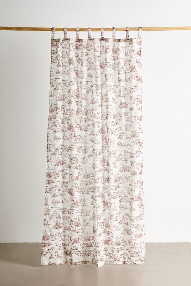 Western Toile Patterned Window Panel #1