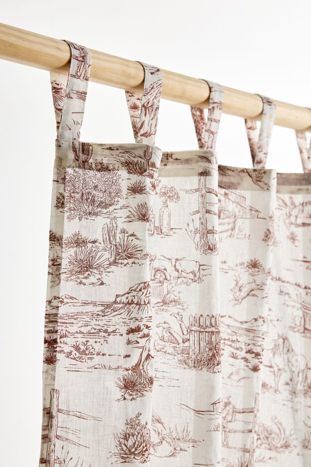 Western Toile Patterned Window Panel #3