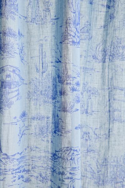Western Toile Patterned Window Panel