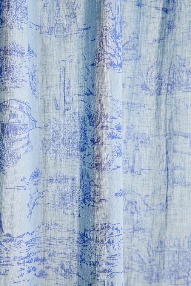 Western Toile Patterned Window Panel #2