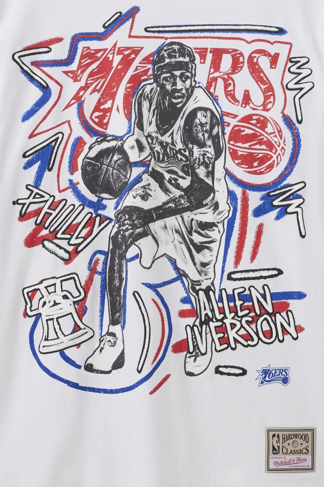 Mitchell & Ness NBA Allen Iverson Philadelphia 76ers Chalked Up Graphic Tee #1