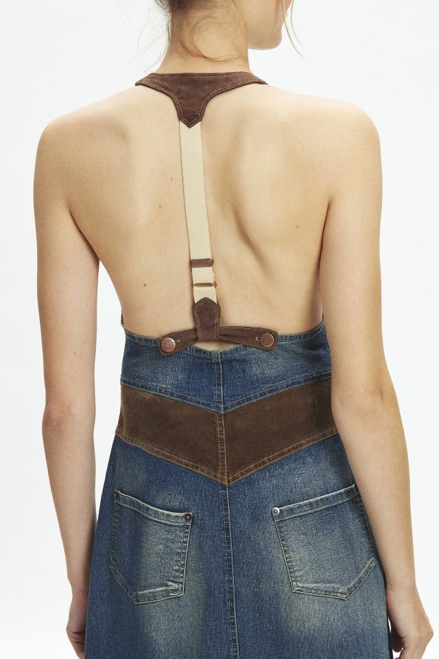 Ecote Ayanna Drop Waist Denim Maxi Dress #3