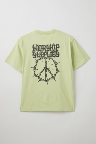 WORSHIP SUPPLIES TUFF SWAMP GRAPHIC TEE IN LIME DROP, MEN'S AT URBAN OUTFITTERS 