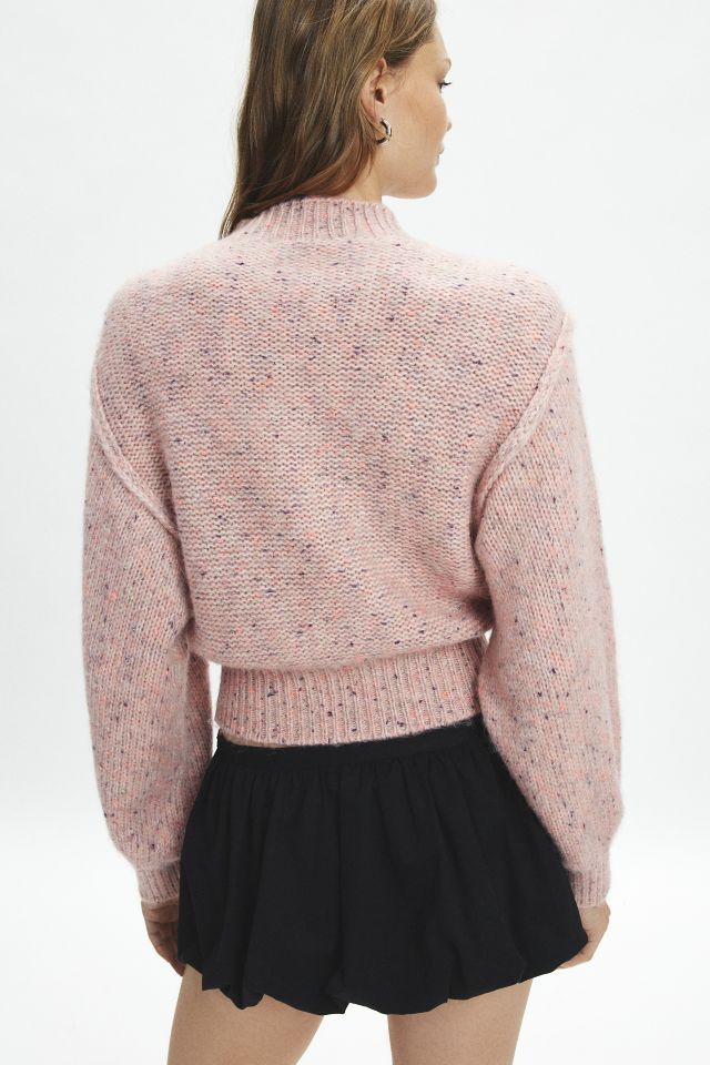 Kimchi Blue Elise Heart Ribbon Mockneck Pullover Sweater #3