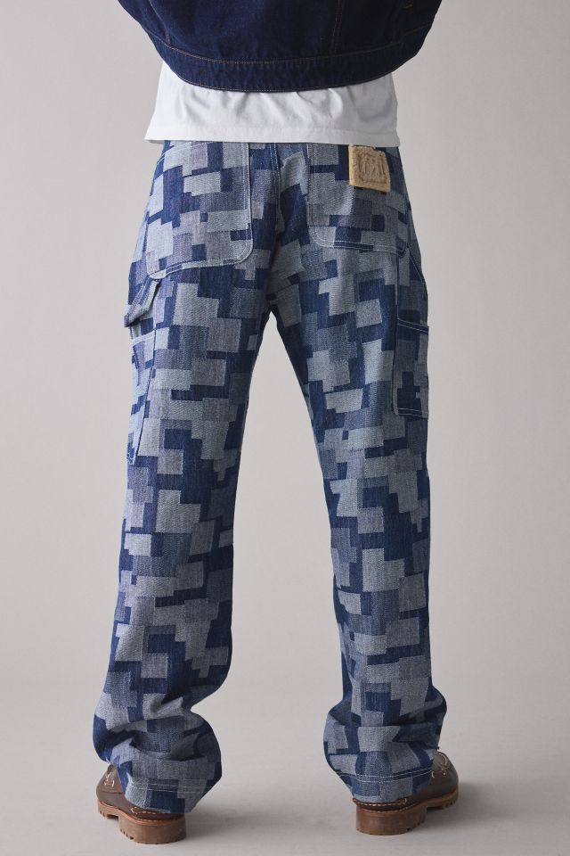 Pantalon de travail en denim à motif patchwork LC23 #1