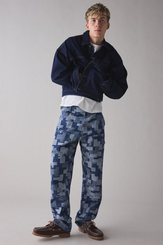 Pantalon de travail en denim à motif patchwork LC23 #2