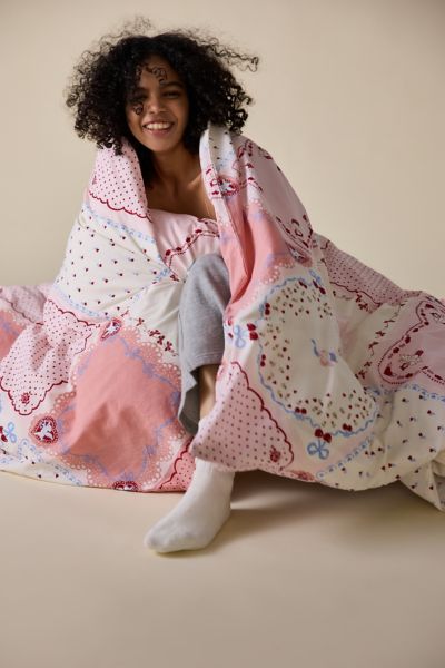 Urban Outfitters Galentine's Core Duvet Set In Pink At
