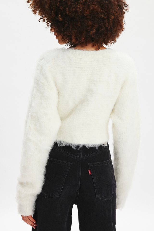 Kimchi Blue Adaline Cropped Fuzzy Knit Cardigan #2