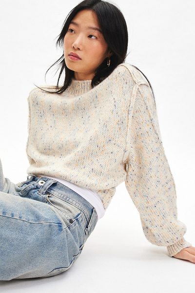 Kimchi Blue Elise Confetti Knit Mockneck Pullover Sweater | Urban