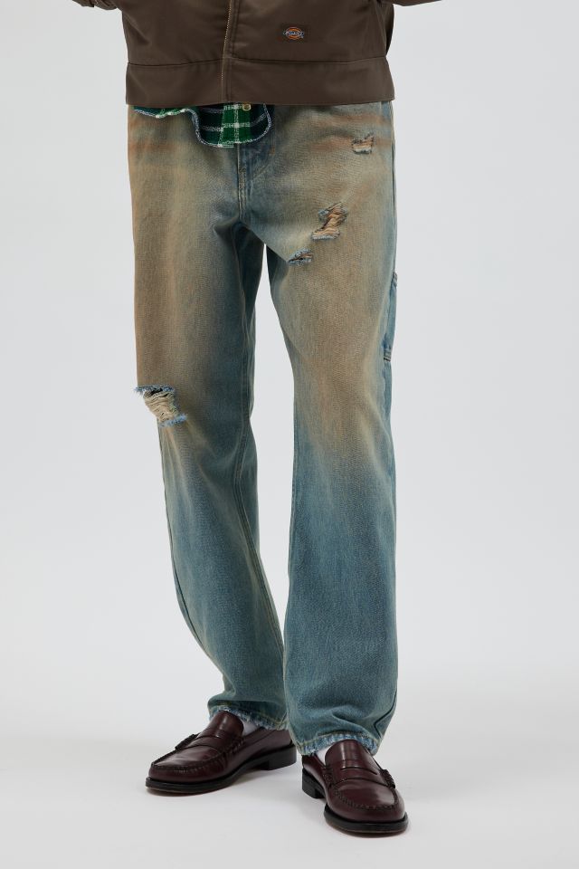 BDG Destructed Straight Fit Utility Jean #1