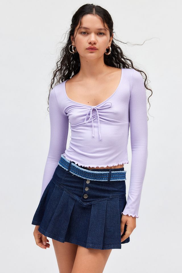 Kimchi Blue Quinn Ribbed Long Sleeve Top