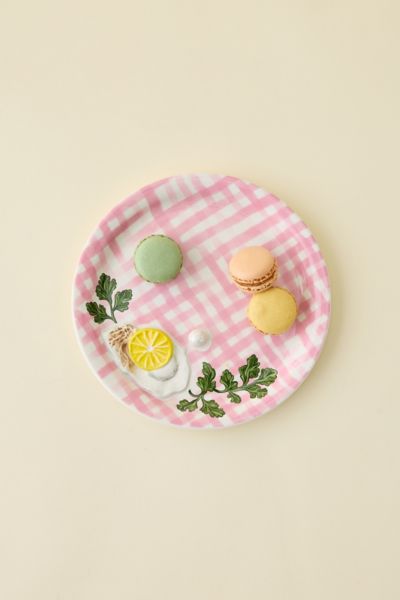 Urban Outfitters Lana Patterned Dinner Plate In Oyster At