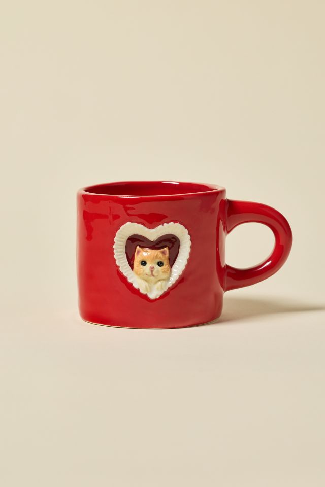 Kitty Cat Ceramic Peekaboo Mug #1